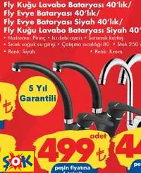 FLY EVYE BATARYASI SİYAH 40’LIK/ FLY KUĞU LAVABO BATARYASI SİYAH 40’LIK FLY EVYE BATARYASI SİYAH 40’LIK/ FLY KUĞU LAVABO BATARYASI SİYAH 40’LIK